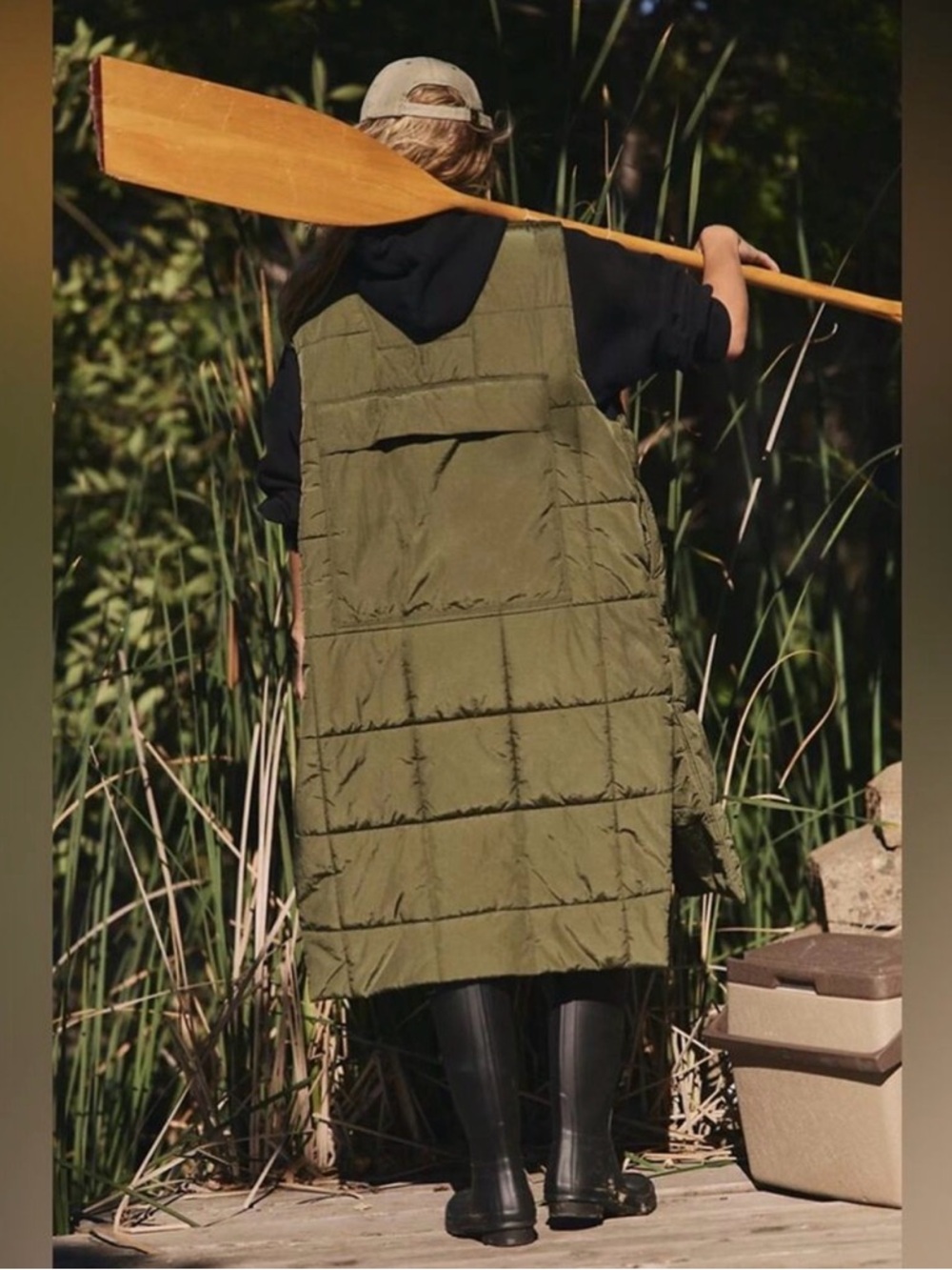 FREE PEOPLE On The Move Green Puffer Vest - Picture 13 of 16